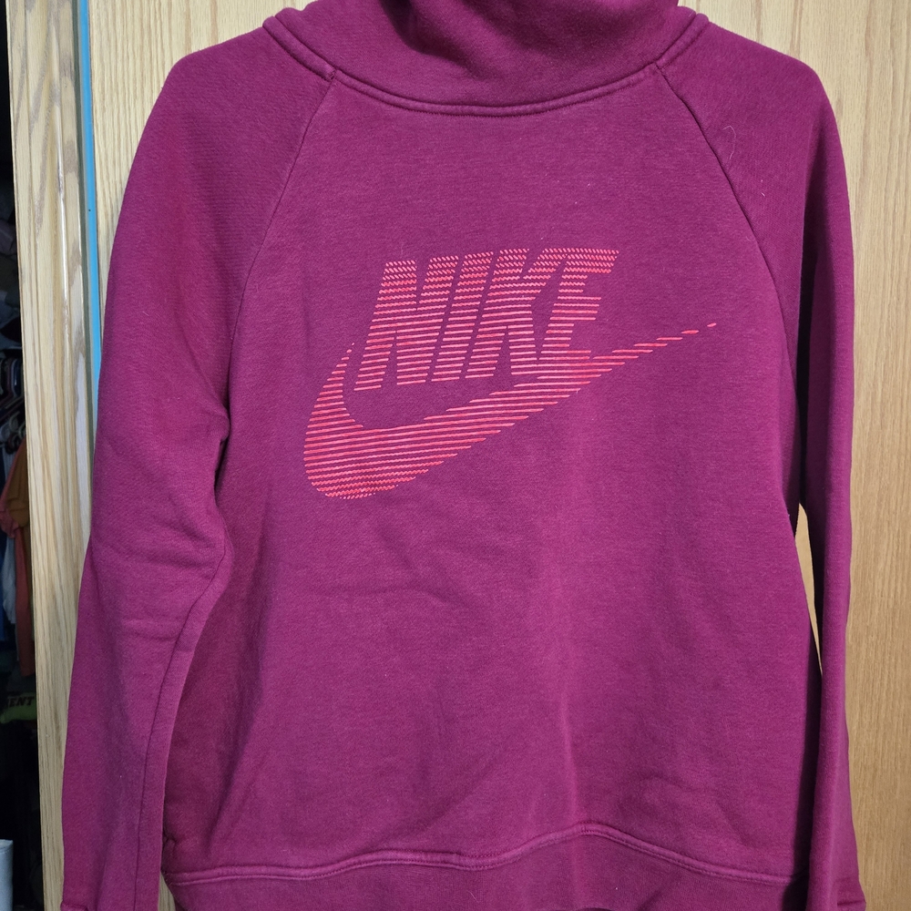 Nike Women's Magenta Cowl Neck Sweater